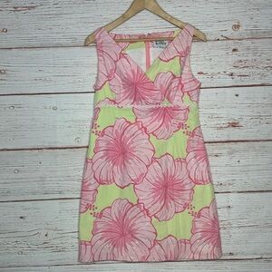 Lilly Pulitzer Vintage White Label Floral Print Shift Dress Sz 6
